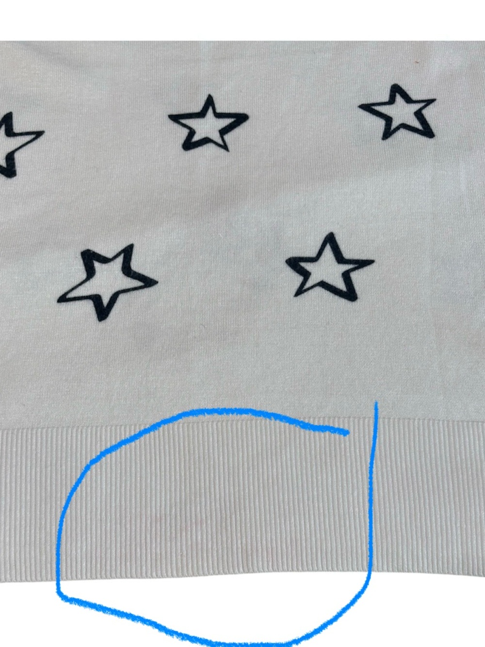 Marled Reunited Clothing White Star Print Long Sleeve Top - Picture 7 of 7